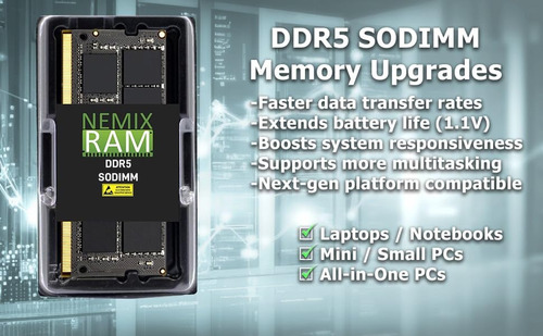 Nemix Ram 96gb (2x48gb) Ddr5 4800mhz Pc5-38400 2rx8 1.1v