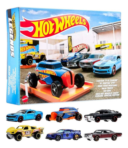 Hot Wheels Hw Legends Multipacks C/ 6 Carrinhos Hlk50 Mattel