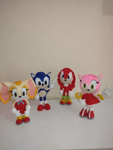 TURMA DO SONIC EM FELTRO - 6 PERSONAGENS.