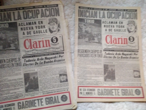 Diario Clarín N° 1 - 28/08/1945 - Facsímil - Excelente