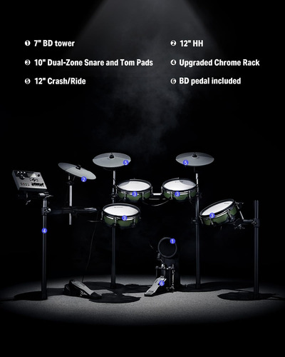 Set De Batería Electrónica Donner Ded-500: Calidad Pro Y Ped