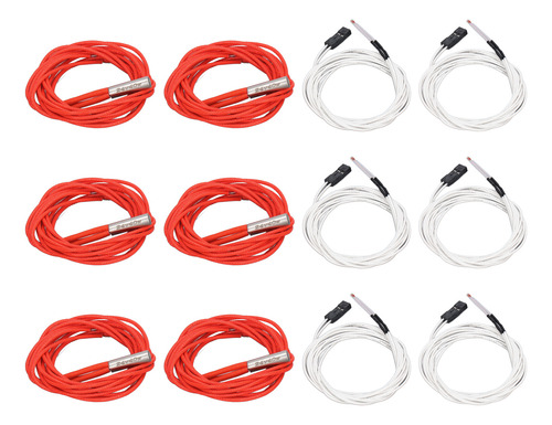 6 Cables De Termistor Con Terminal, 6 Varillas Calefactoras