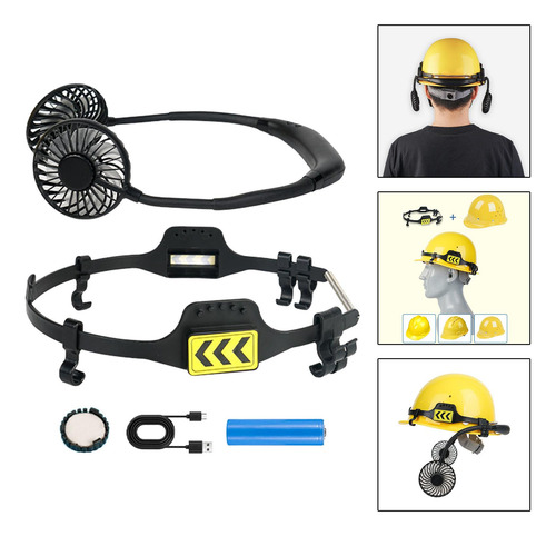 Ventilador De Enfriamiento De Sombrero Duro Personal Montaje