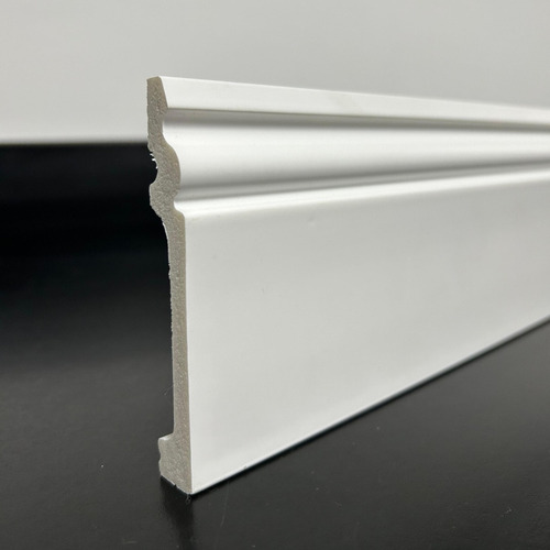 Zocalo De Eps O Poliestireno Blanco 3.0mts X 80mm Alto Blanco