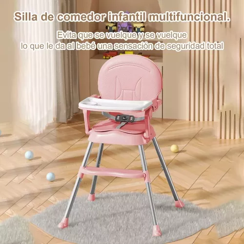 Silla De Comer Para Bebes Sillita Alta Mesa Comedor De Bebe Portavasos  Plegable