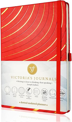 Victorias Journals Bullet Notebook, Agenda Con Puntos Y Sin 