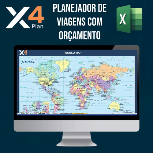 Planilha Excel Controle Viagens Orçamento Conversão Moedas