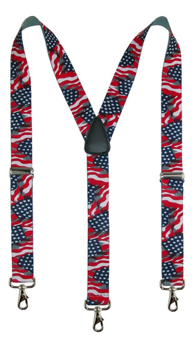 Tirantes Elásticos Para Hombre, Diseño De Bandera Americana