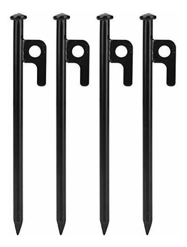 Keenso Camping Tent Stakes, 4 Pcs Steel Outdoor L52jl