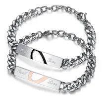 Comprar Pulseras Parejas Mujer\u002F Hombre Acero Inoxidable Modelos  Lb