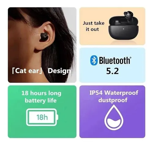 ~? Xiaomi Mi True Wireless Earbuds Redmi Buds 3 Lite, Blueto