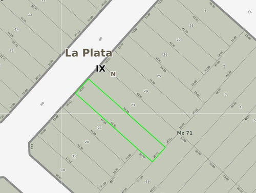 Imagen 2 de 4 de Terreno En Venta En La Plata Calle 80 E/ 17 Y 18 Dacal Bienes Raices