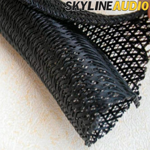 Imagen 6 de 7 de Nylon Malla Cubre Cable Piel De Serpiente Abierta Por 1m 3d