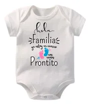 Comprar Body Anuncio Hermano, Abuelos, Madrina, Bebe En Camino. Familia 3-6 M