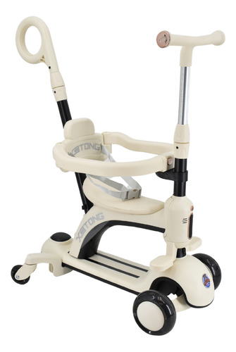 Scooter Patin 5 En 1 Para Niños Desmontable Con Baston Push Color Beige Sin Nombre