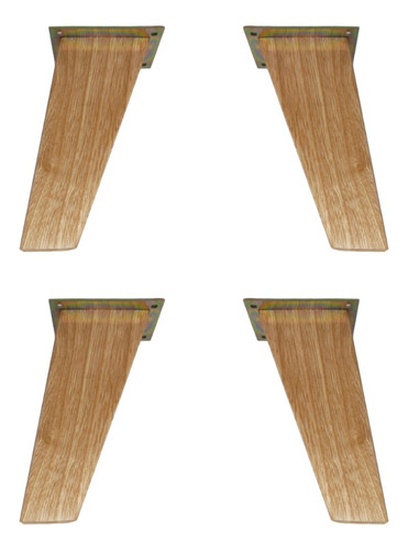 Patas De Madera 20cm Para Muebles - Cuadrada Diagonal X4 Und