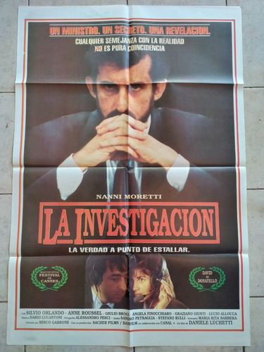 Antiguo Afiche Cine - La Investigación *