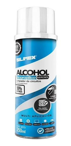 Alcohol Isopropílico Silimex Aerosol De 250 Ml 99% De Pureza