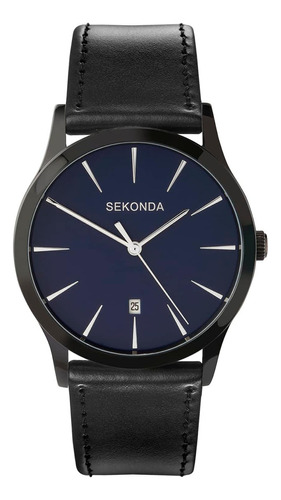 Gents Watch With Dark Blue Dial And Black Strap 3536