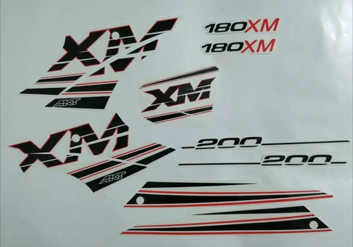 Kit Completo De Calcomanías Akt Xm 180/200