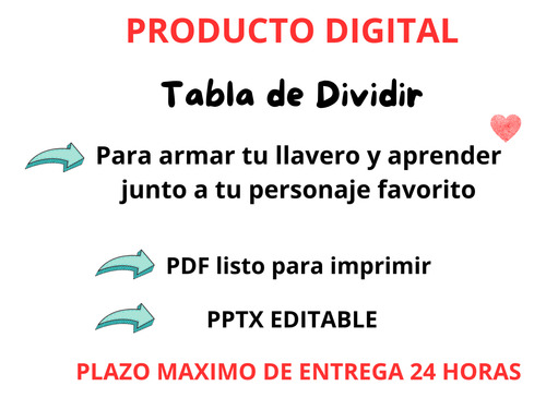 Kit Imprimible Tabla De Dividir Spidey Y Sus Amigos Editable