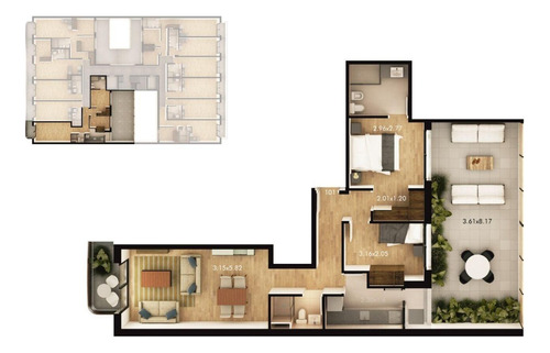Venta Apartamento Pocitos Nuevo 2 Dormitorios Con Terraza/patio