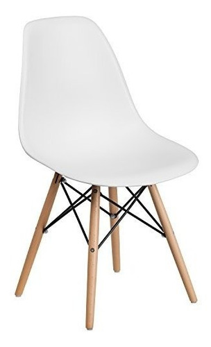 Silla De Plástico Blanco Flash Furniture Serie Elon Con Pata