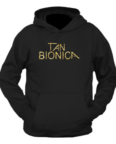 Buzo Canguro Hoodie Negro - Grupos Musicales - Tan Bionica