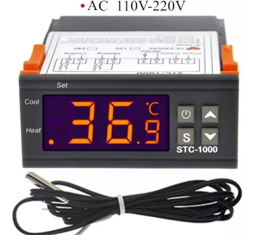  Stc1000 Control  Temperatura  110/220v Con Sensor