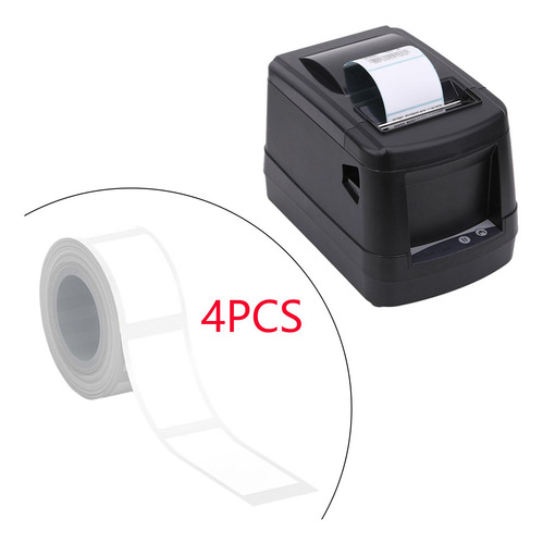 4 Etiquetas Térmicas Blancas Plegadas En De 12 Mm X