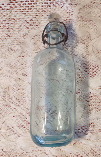 Botella De Vidrio Antigua Con Tapon A Resorte. Año 1920 (Usado)