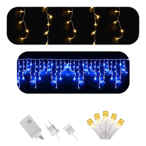 Luz Led Decorativa Luces Navideñas Luces De Navidad Cortina6