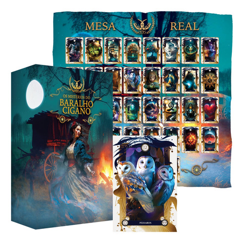 Kit Tarot Mistérios Cigano + Toalha Mesa Real Cigana Manual