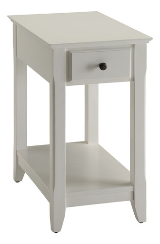 Acme Furniture Acme Bertie - Mesa Auxiliar, Color Blanco, Ta