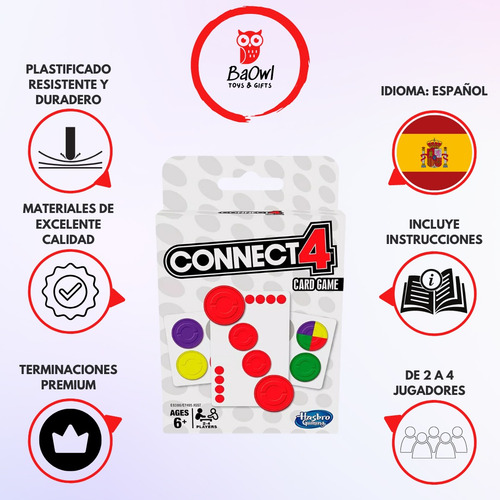 Juego De Mesa Conecta 4 Edición Cartas Para Llevar Hasbro