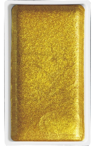 Acuarela Kuretake Gansai Tambi Pastilla X Unidad Color 903 Yellow Gold