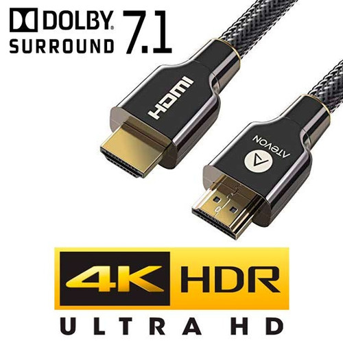 Atevon Premium Hdmi 2.0 Hdr 4k Arc 18 Gbp Cable (1.8m)
