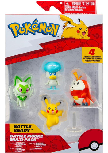 Pokemon - 4 Figuras Multi Pack - Battle Ready - Jaswares
