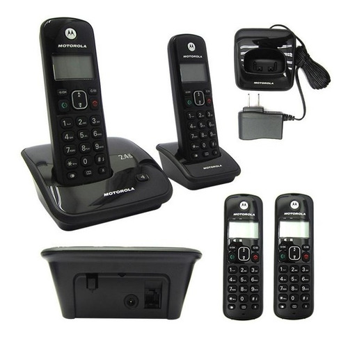 Teléfono Digital Inalámbrico Motorola Auri2020-2 2.4 Ghz 