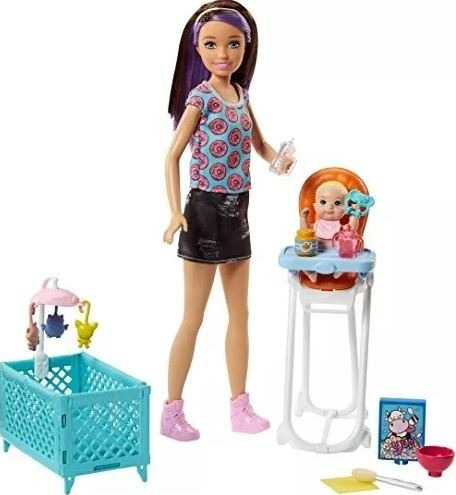Barbie Muñeca  Skipper Babysitters  Doll And Feeding Fhy98