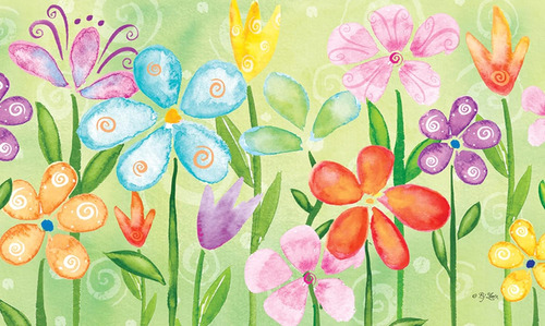 800008 Spring Blooms 18 X 30 Pulgadas Decorativo, Felpu...