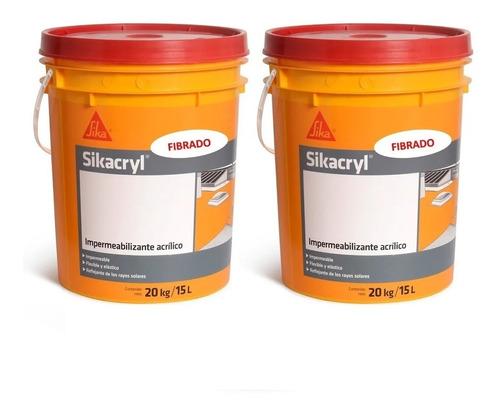 Membrana Liquida Sikacryl Fibrado Acrilico 20 + 20 Kg Sika