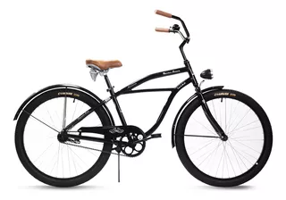 Bicicleta Urbana Vintage R26 Malibu De Aluminio Turbo Color Negro Tamaño del cuadro M