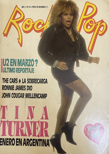 Rock Pop, Revista Nº 25 Tina Turner U2 Prince Lebon Ej2