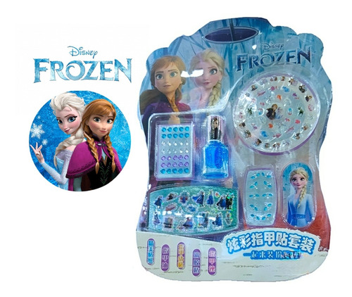 Set Belleza Frozen Princess Infantil Decoración Uñas Niñas 