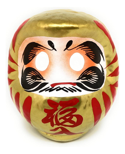 Muñeca Daruma Dorada  Hecho A Mano En Japón  Muñec.