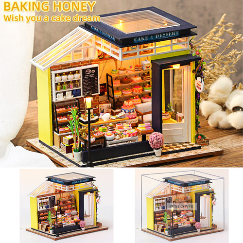 Kit De Casa De Muñecas En Miniatura Para Bricolaje Con Muebl