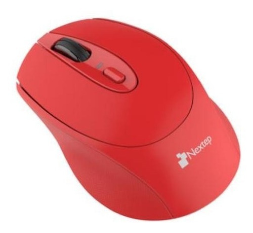Mouse Nextep Inalámbrico Ergónomico Usb 1600 Dpi Bater /vc Color Rojo