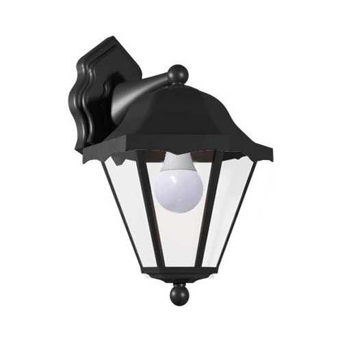 Farol 6 Caras Negro Mensula Superior Apto Led Eco Spl  