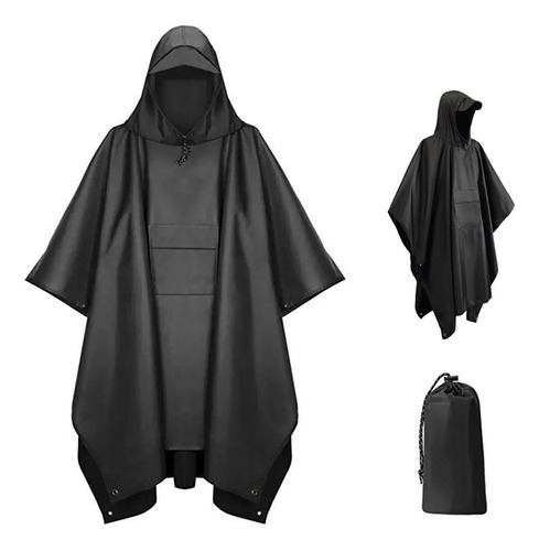 Ruiyue 3 En 1 Poncho De Lluvia Impermeable, Con Capucha,